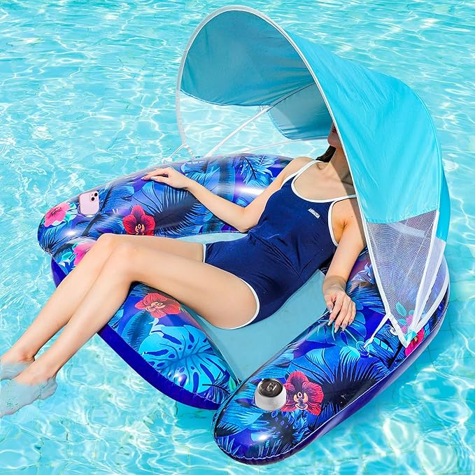 FindUWill Pool Floats with Canopy - XL Pool Float